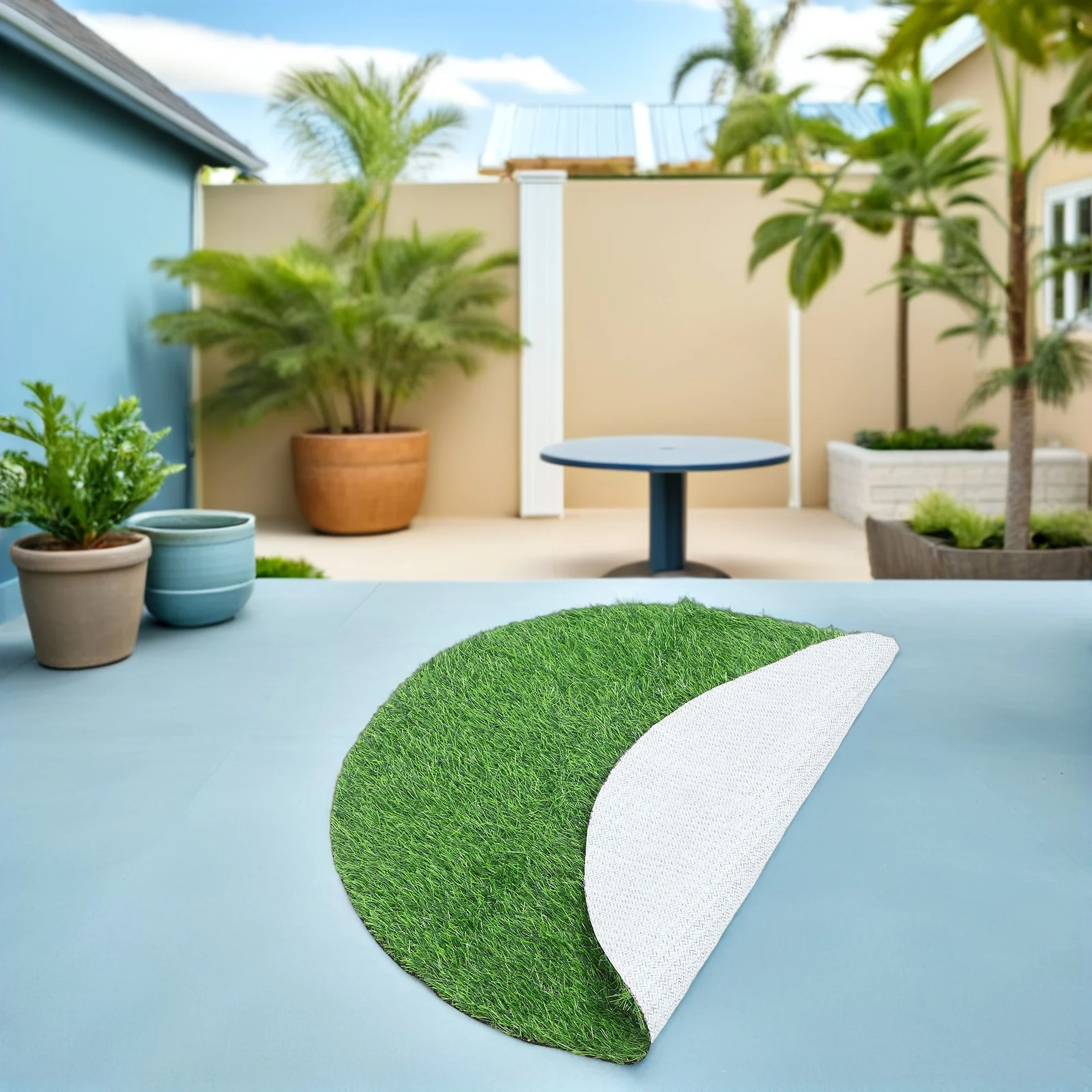 

Outdoor Artificial Turf Realistic Fake Grass Mat For Patio Balcony Garden Pet Training Pad Thick Soft Green Rug Simulation Grass