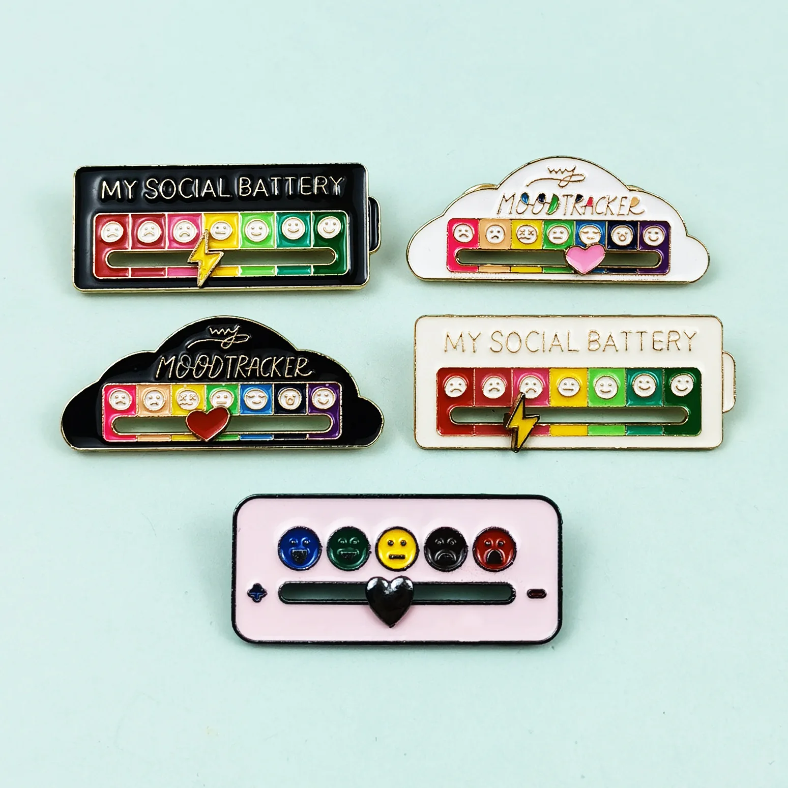 

Mix Funny 5pcs/set Creative Cartoon Enamel Pin Brooches for Lapel Pins Badge on Backpack Clothing Accessories