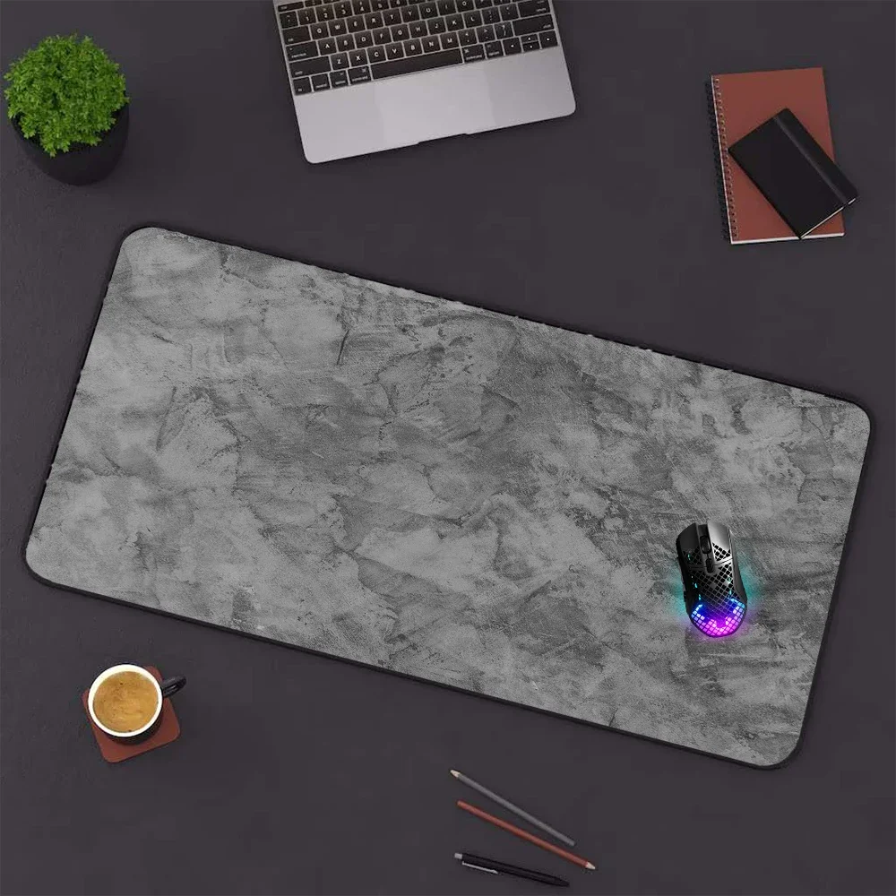 Gaming Mouse Pad Gray Maous Pad Computer Mat Large Mousepad Marble Keyboards Accessories Offices Pc Setup Deskmat Strata Liquid