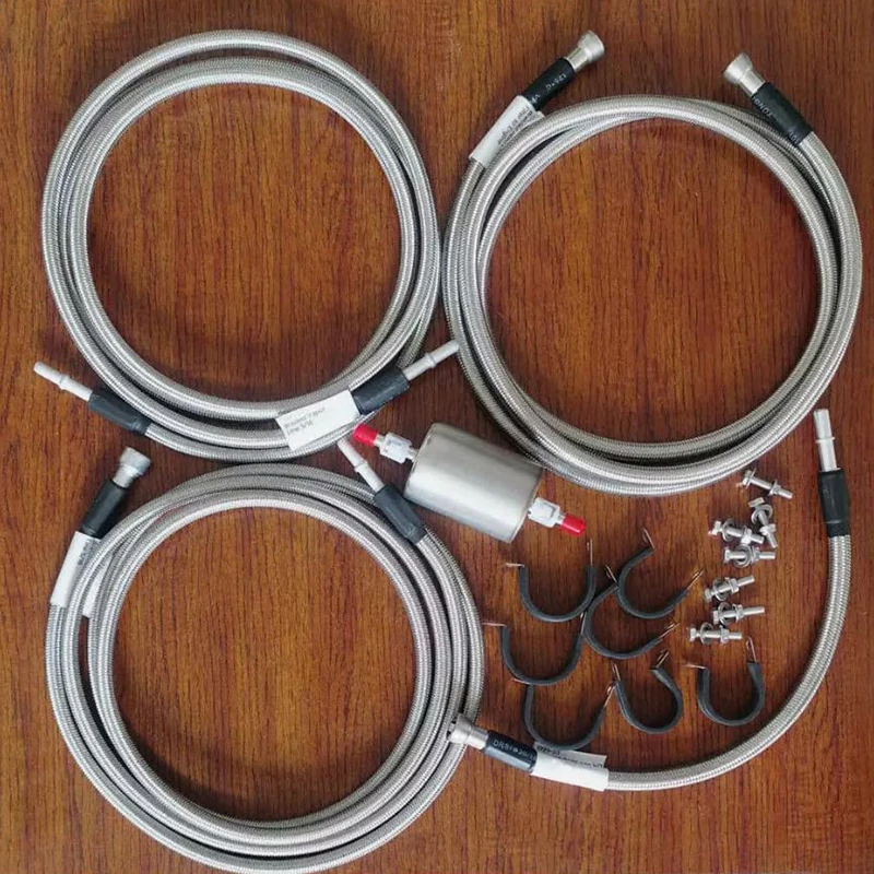 Accessori per auto di alta qualità Kit tubo flessibile carburante intrecciato Kit di fissaggio rapido per Silverado Sierra V8 Gas Flex Ext Cab 1999-03