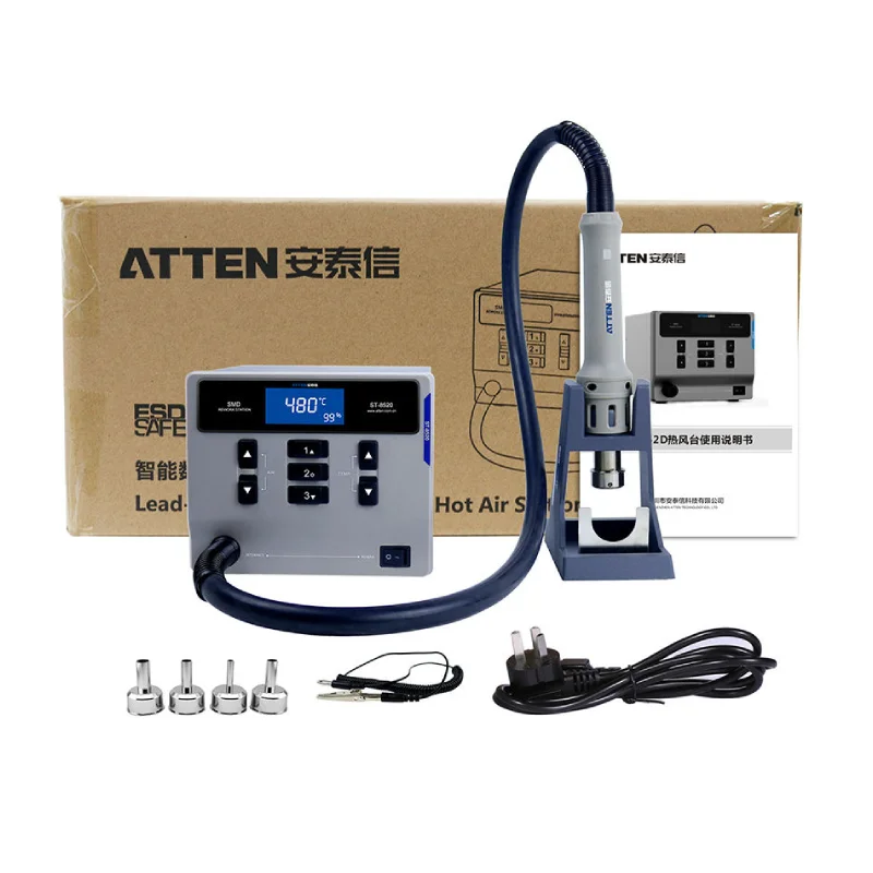 ST-862D ATTEN Heat Gun 220V Professional Rework Soldering Station Lead Free Heating Air Gun Repair SMD BAG PCB Tool