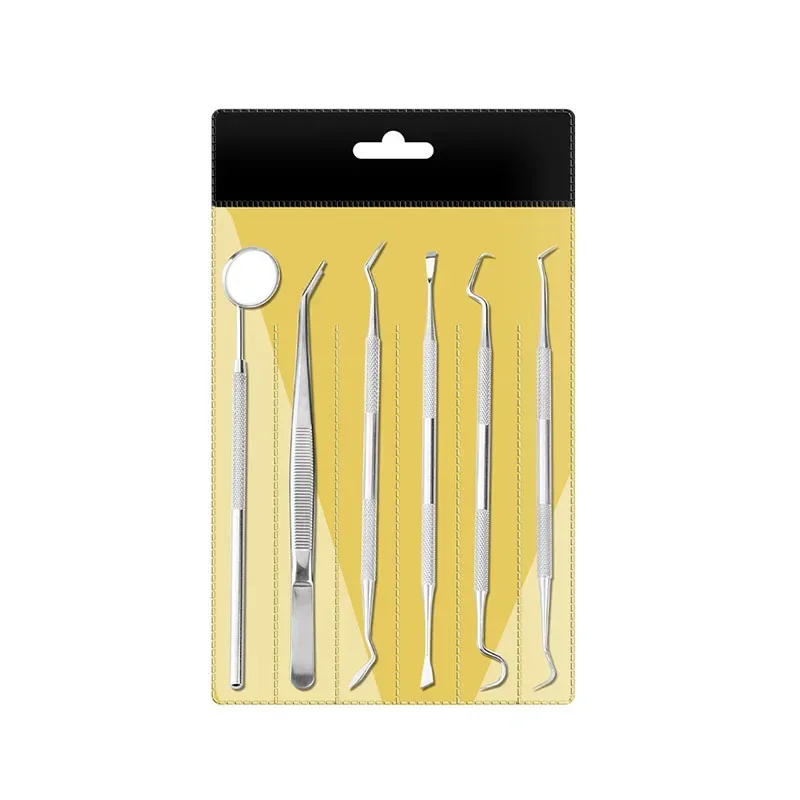 

6 PCS Stainless Steel Cleaners Dentals Instruments Hygienes Dentals Tools Kit For Orals Care
