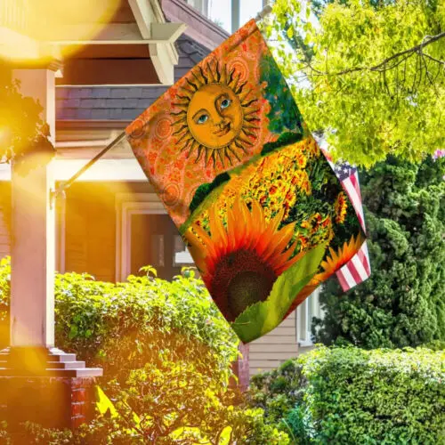 Hippie Flag Happiness Beyond Flag Garden Flag - House Flag