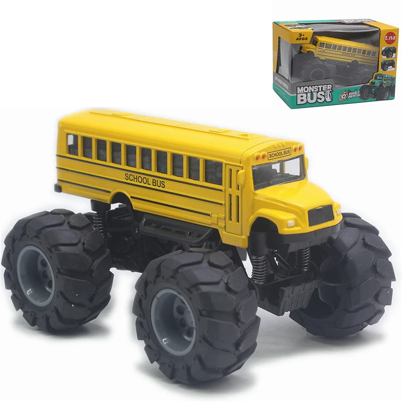 1:43 Alloy Pull Back autobus szkolny pojazdy zabawki symulacja zabawki bezwładnościowe Model samochodu edukacyjna kolekcja symulacyjna zabawki dla chłopców