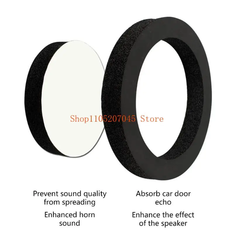 37cd Speaker Fast Rings 6.5 inch 4PCS, Car Speaker Foams Baffles Enhancers System Sponges Low Blockers