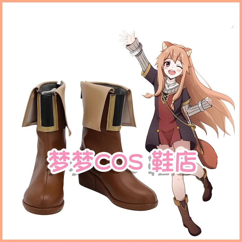The Rising of the Shield Hero Raphtaria Cosplay Shoes Costume Boots Handmade Faux Leather Boots