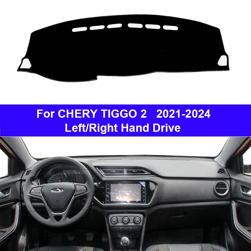Car Dashboard Cover DashMat Carpet for CHERY TIGGO 2 2021 2022 2023 2024 Avoid Light Pad Accessories Anti-UV Accesorios Auto