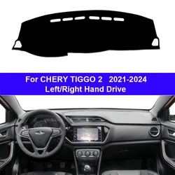 Car Dashboard Cover DashMat Carpet for CHERY TIGGO 2 2021 2022 2023 2024 Avoid Light Pad Accessories Anti-UV Accesorios Auto
