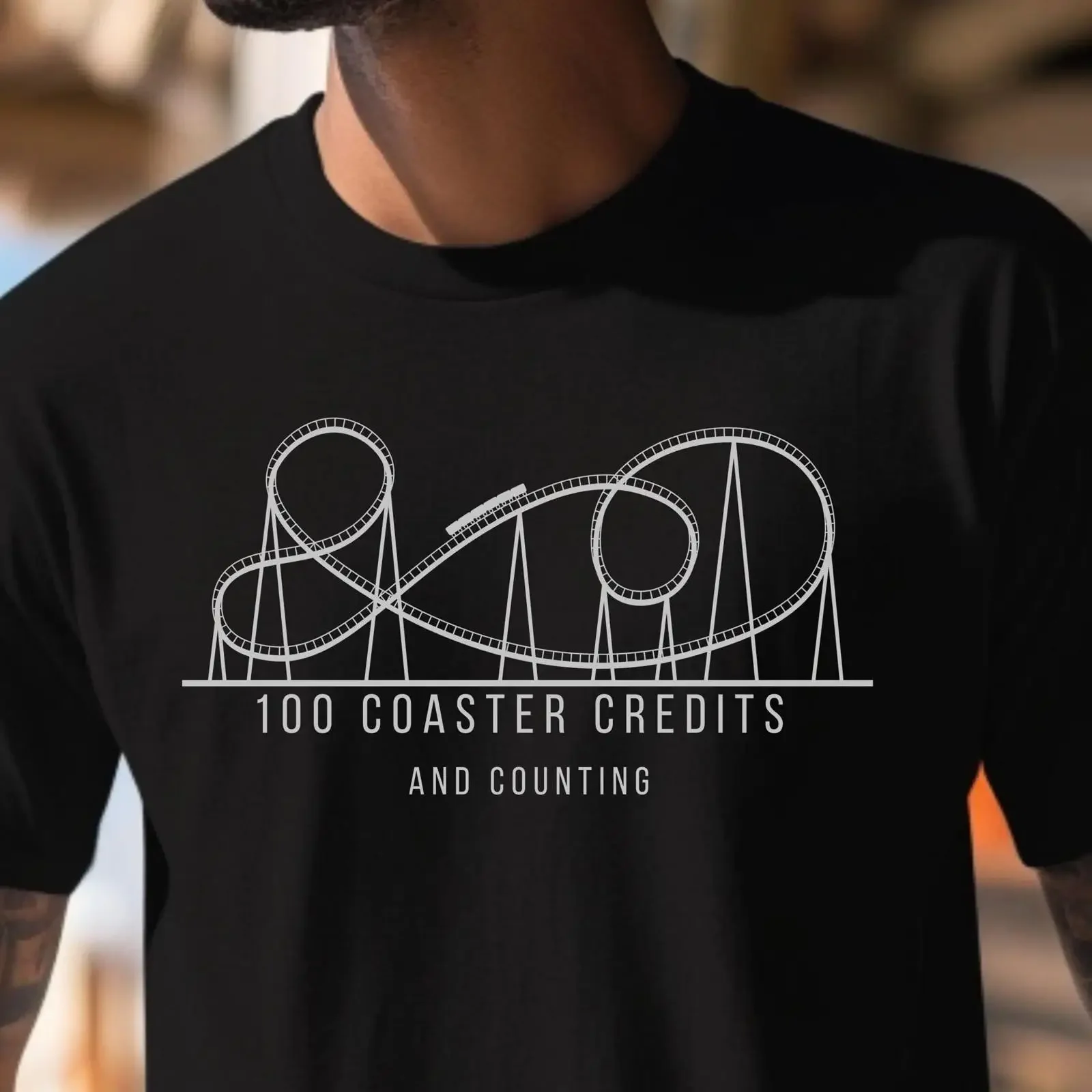 100 Coaster Credits And Counting Rollercoaster T Shirt Theme Park Enthusiast Thrill Seeker  vintage Washed Unisex streetwear