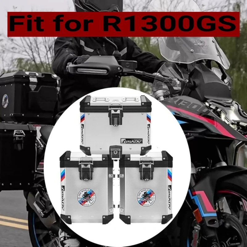 

Комплект алюминиевых кофров GSADV Classic Silver из 3 предметов (верхний кофр + боковые кофры) с быстросъемными креплениями для BMW R1300GS Adventure