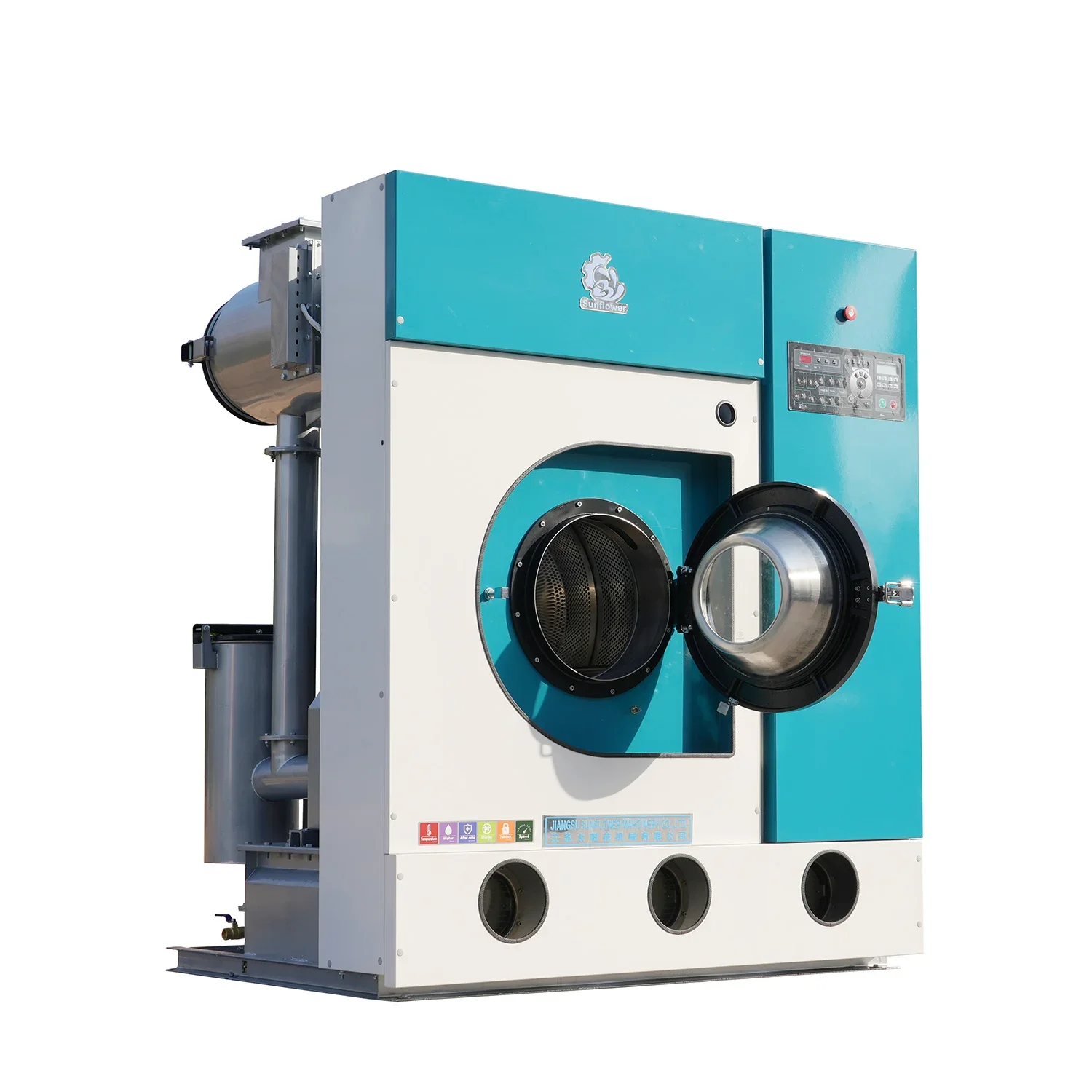 Electric Dry Cleaning Machine 8-22kg Stainless Steel Housing with Steam Fuel