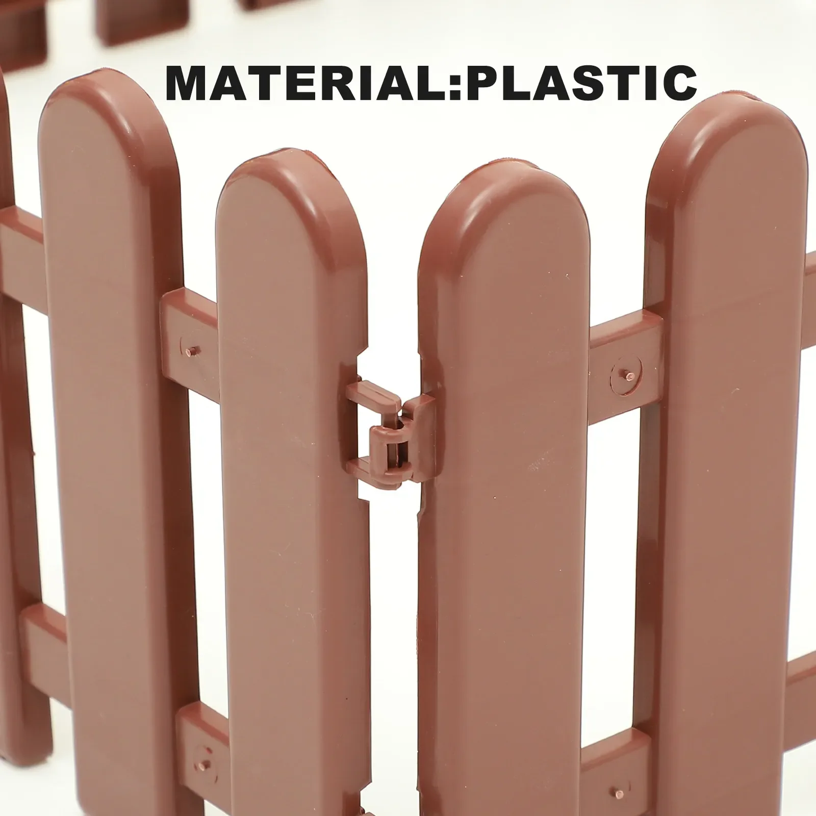 yes6Pcs White Fence for Garden Plastic Garden Edging Border Outdoor Yard Decorative Fencing Landscape Divider for Flower Beds an