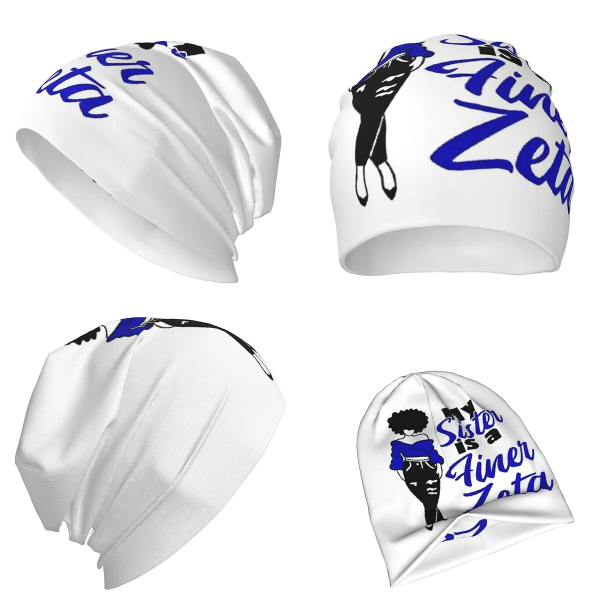 زيتا فاي بيتا نادي نسائي شعار دافئ محبوك قبعة موضة بونيه قبعة الخريف الشتاء في الهواء الطلق قبعات حريمي للجنسين الكبار