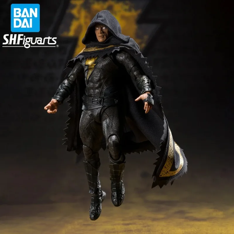 In Stock Original BANDAI S.H.Figuarts SHF Dwayne Johnson Black Adam Anime Action Figure Toys Collectible Ornaments Gifts For Kid