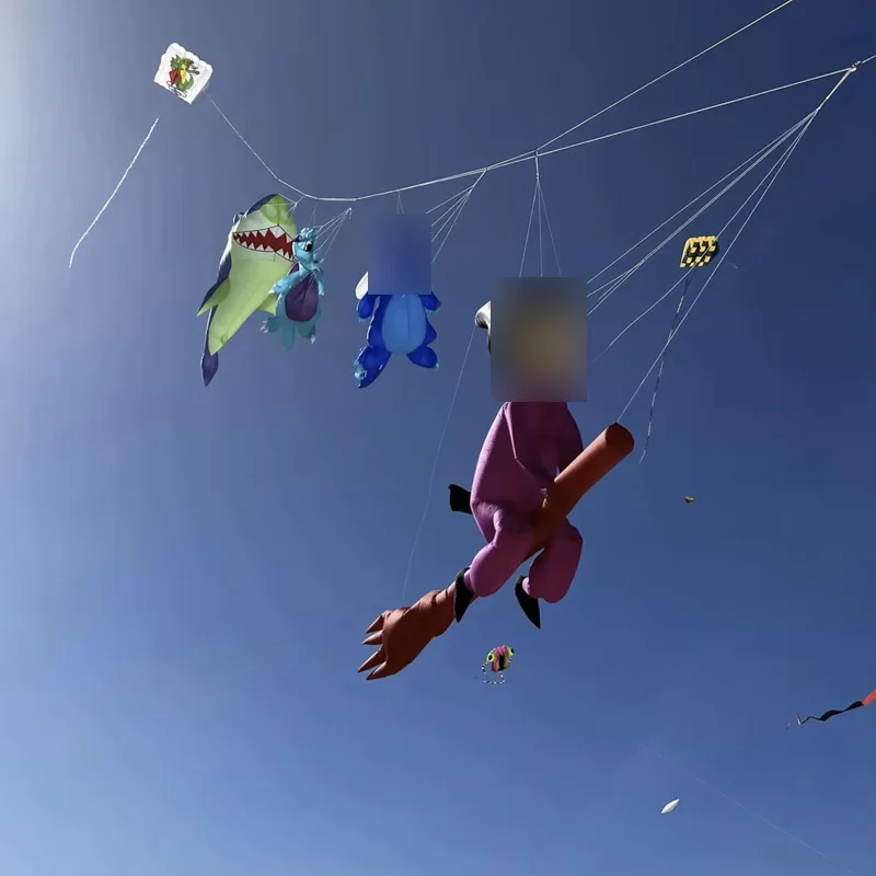 Línea de cometa de hechicera de 9KM y 4m, cometa de lavandería, nailon Ripstop inflable suave con bolsa para Festival de cometas (acceptar al por mayor)