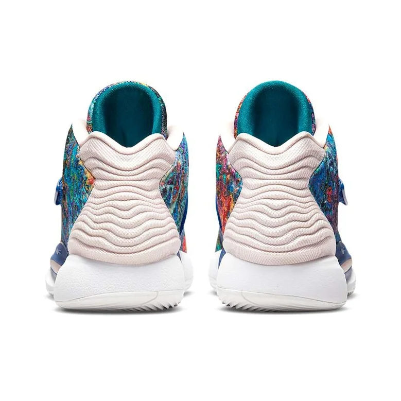 Nike KD 14 Basketball Shoes Unisex Low Top Blue/Pink/Multicolor CZ0170-400 view 6