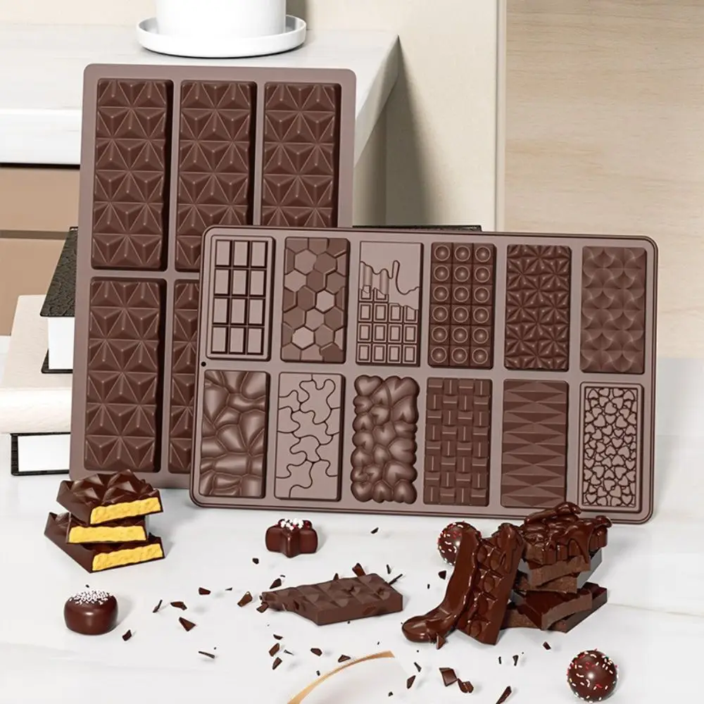 

Форма для расплава воска, силиконовая форма для шоколада, толстая форма, прямоугольная форма, форма для печенья, большой размер, легкосъемная форма для конфет, изготовление желе