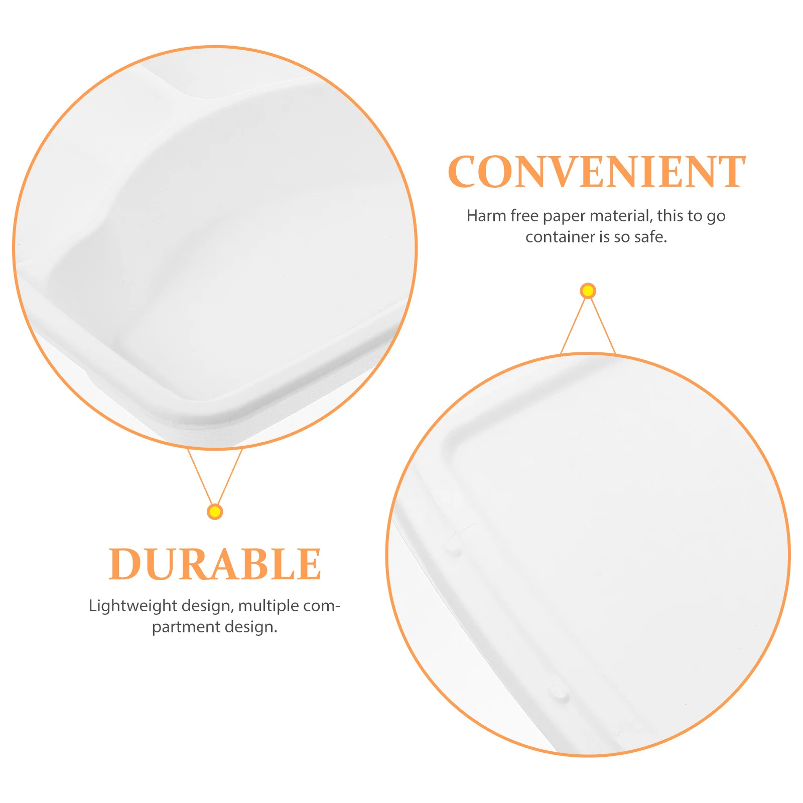 

10Pcs to Go Containers Disposable Packing Boxes Divided Design Convenient Carry Takeout Containers