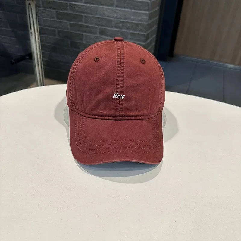 Spring Summer New Simple Embroidered Letter Baseball Cap Unisex Soft Top Duckbill Cap Casual High Quality Hat Cotton Material