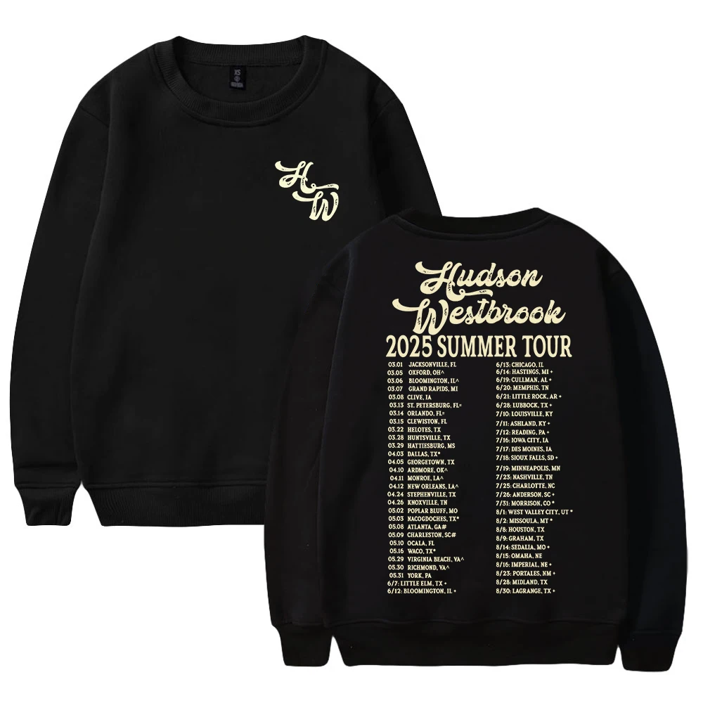

Hudson Westbrook 2025 Summer Tour Crewneck Unisex Long Sleeve Streetwear Women Men Sweatshirts Fashion Clothes