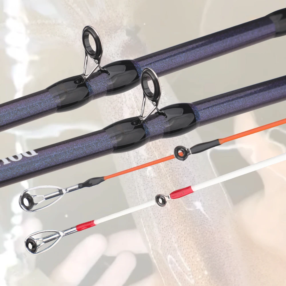 ROLLFISH Carbonfaser-Tintenfisch-Angelrute mit 2 Festen Spitzen für Hochsee-Salzwasser-Bootsangeln, Leichtgewichtig, Hohe Sensibilität & Langlebig – Detail 5