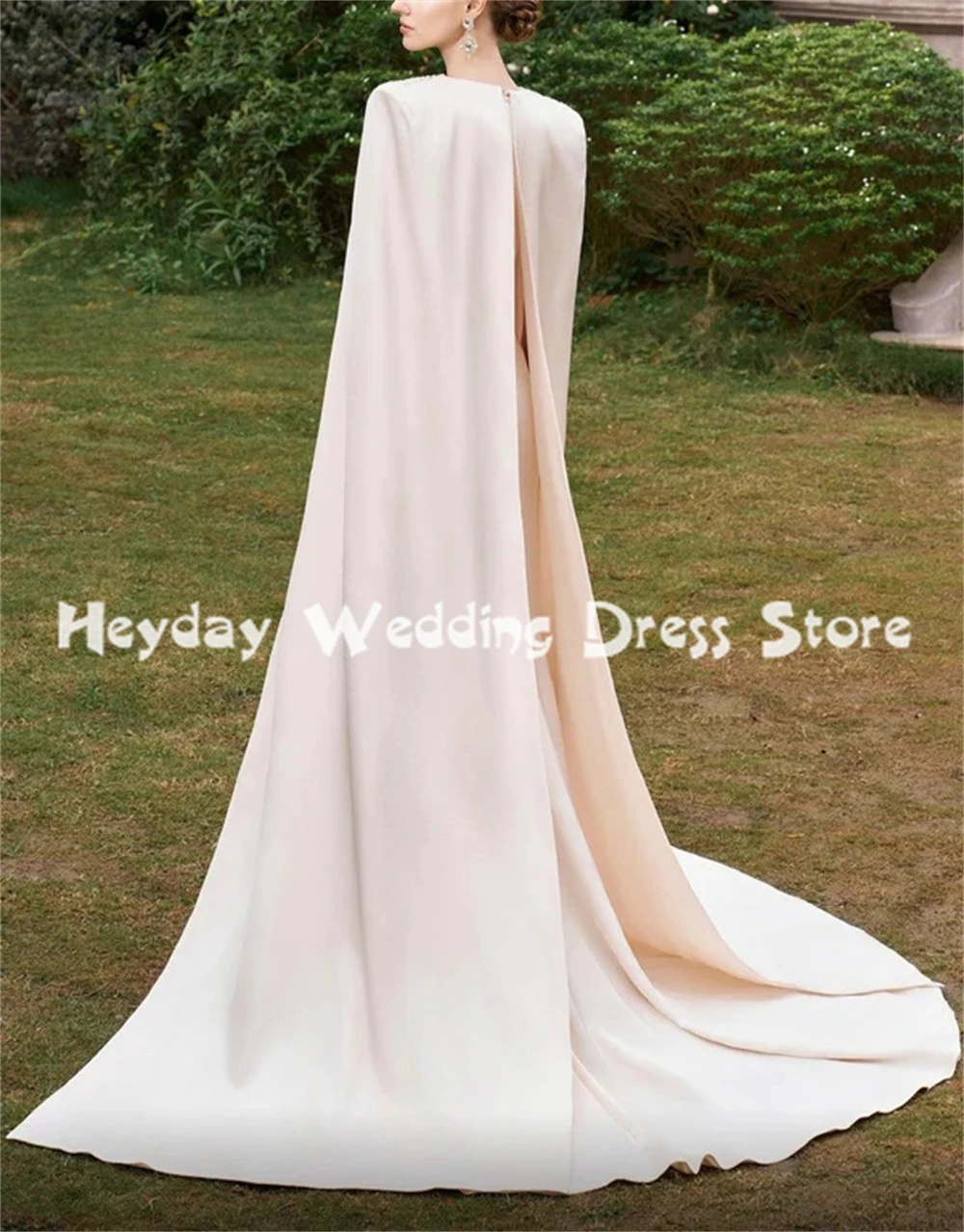 Heyday فساتين سهرة نسائية على شكل حرف v زهور ثلاثية الأبعاد حورية البحر بدون أكمام مع شال طويل مطرز بطول الأرض فساتين أنيقة 2025