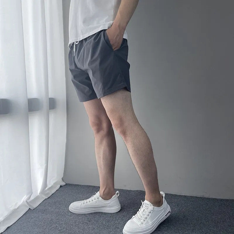 

Qui Dry ort orts Men's Summer Thin Faion Brand Slim Fit Casual Tee-quarter Length Beachwear Breathable Urban Sle