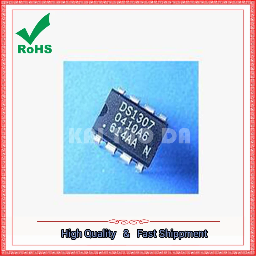 Free Shipping 10PCS  DS1307N DS1307 DIP-8 1307 64 X 8 Serial I2C Real-Time Clock IC DIP