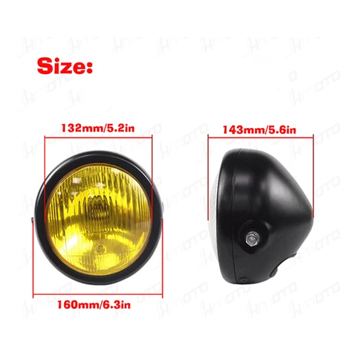 Imagen 2 del producto Faro delantero de 6 ""para motocicleta, estilo Retro, 35W, luz delantera de haz bajo, apto para Harley Chopper Yamaha Honda Universal, 1 ud.
