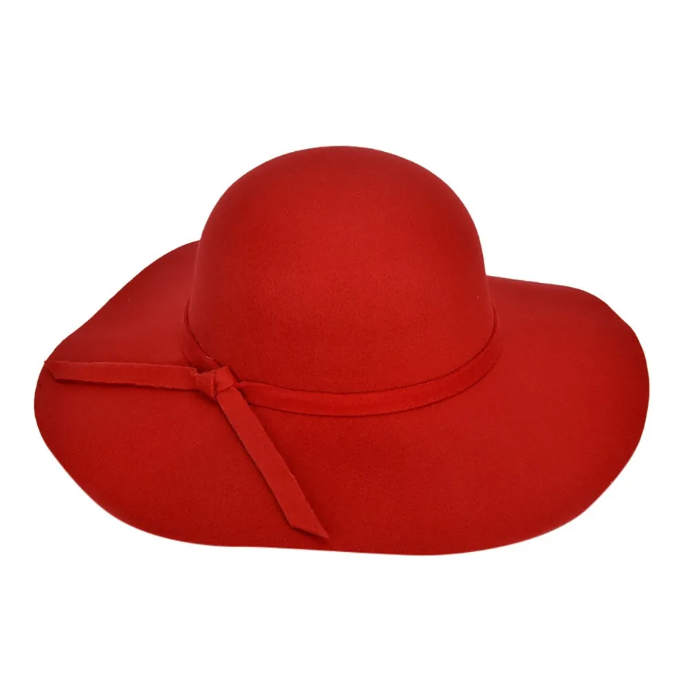 Moda damska Jednolity kolor Elegancki kapelusz fedora z szerokim rondem na imprezy Nadaje się do podstawy sukienek i wszechstronna osłona