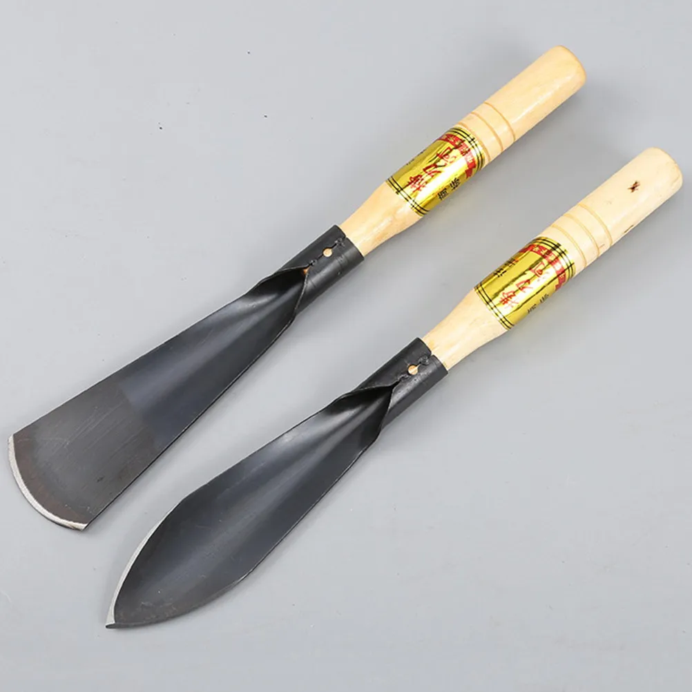 1Pcs Rustproof Stainless Steel Handy Garden Shovel Ergonomic Wooden Handle Lightweight Soil Transfer Tool for Gardeners Small