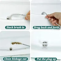 5/6 Pcs Refrigerator Drain Hole Clog Remover Fridge Hole Brush Water Outlet Cleaner for Household Clean Dredge Cleaning Tools 5