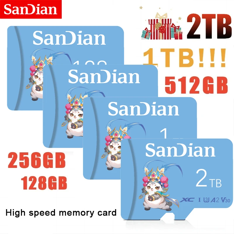 울트라 오리지널 메모리 카드, 128GB 256GB SD/TF Class10 플래시 카드, 미니 SD 1TB TF 카드, 전화 스피커 로봇 카메라용, 신제품