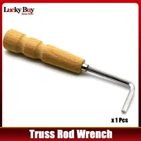 Llave de ajuste de guitarra con mango de madera, varilla de armadura de 4mm, herramienta de llave hexagonal para mandolina, ukelele, Luthier, guitarra hecha a mano DIY