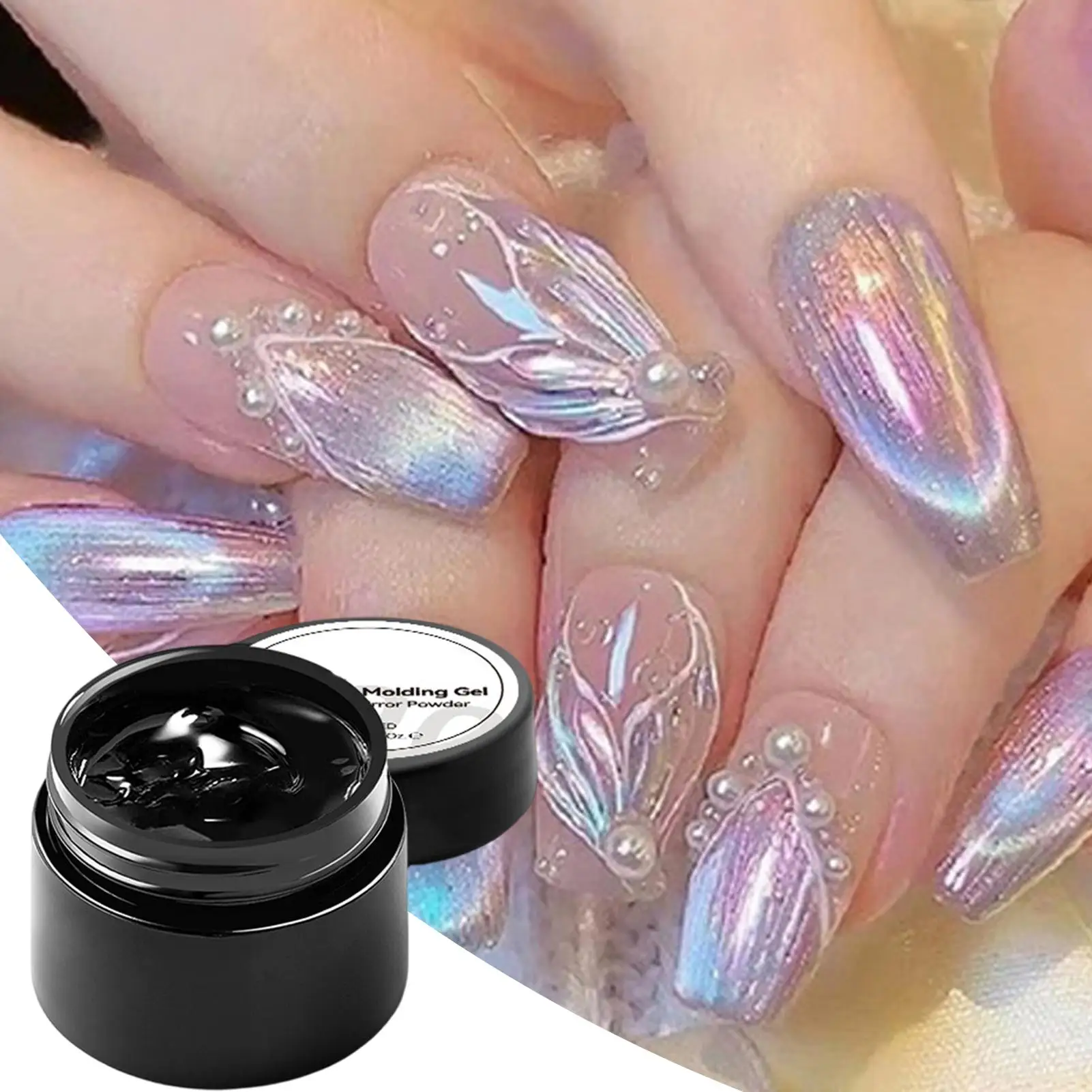 nail Shaping Gel Nails 5g Fingernail Charm Glue Molding Nail Gel  No-Drip Chrome Sculpting Gel Multi-Purpose Nail design Gel