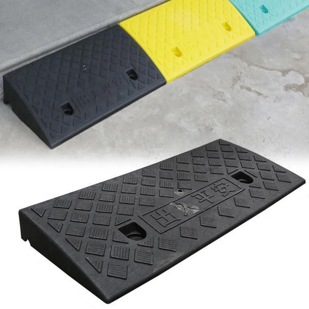 1pc PE Kerb Ramp 30/40/50mm Height Non-Slip Threshold Ramp For Cars Bicycles Scooter Wheelchairs Going Uphill Smooth Transitions