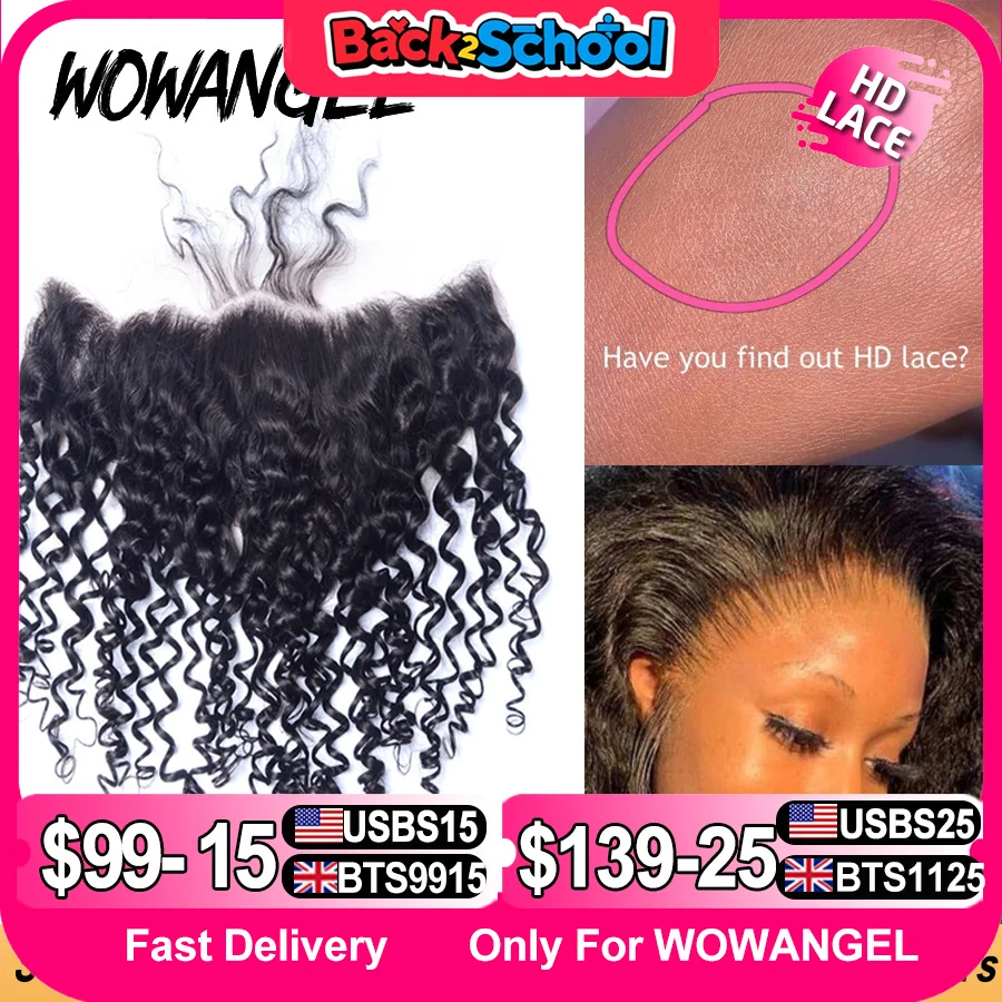 SKINLIKE Reale HD Lace Frontal Melt Skins Dritto invisibile HD Chiusura in pizzo Solo Onda profonda Ricci crespi Onda d'acqua Capelli umani