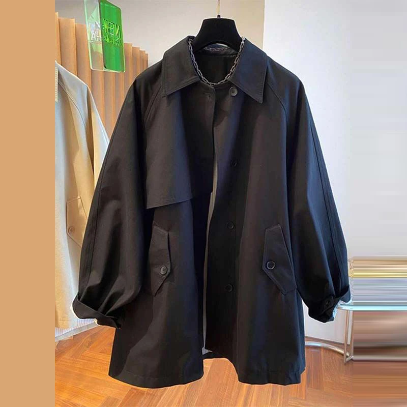 Withdraw the new high-end Korean version of casual loose and thin long-sleeved tooling shirt jacket
