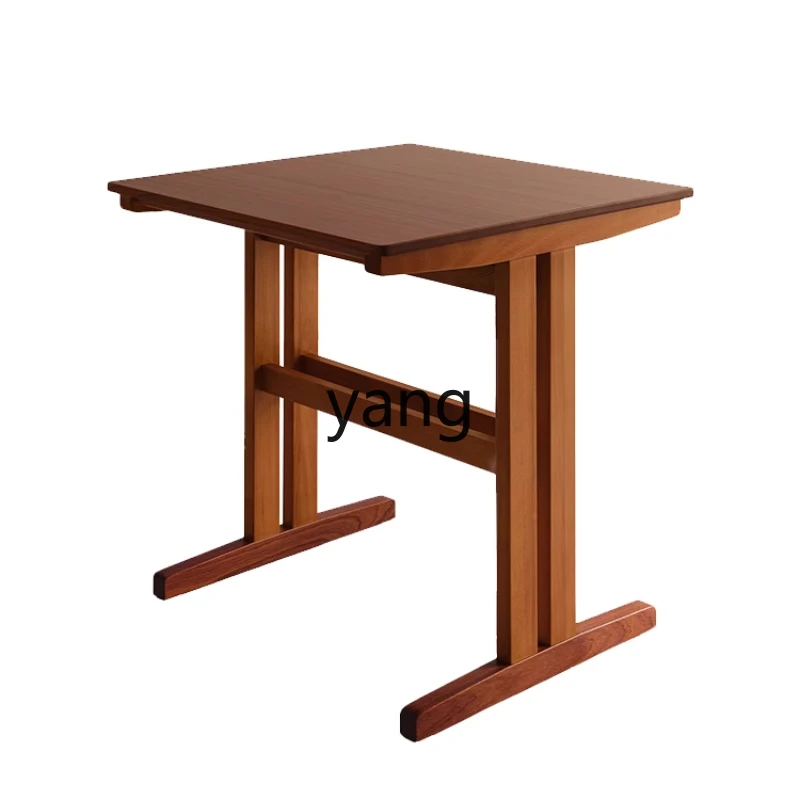 

CX solid wood square table simple retro home dining table small apartment balcony living room