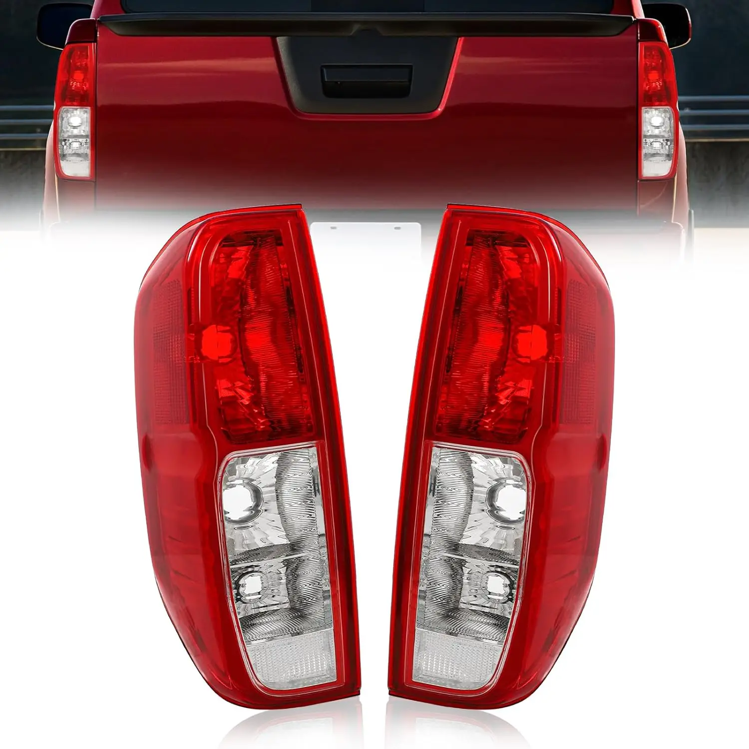 

SHAWHO AUTO Tail Light Assembly Fit For 2005-2021 Nissan Frontier / 2009-2012 Suzuki Equator 05-21 Nissan frontier Chrome Trim