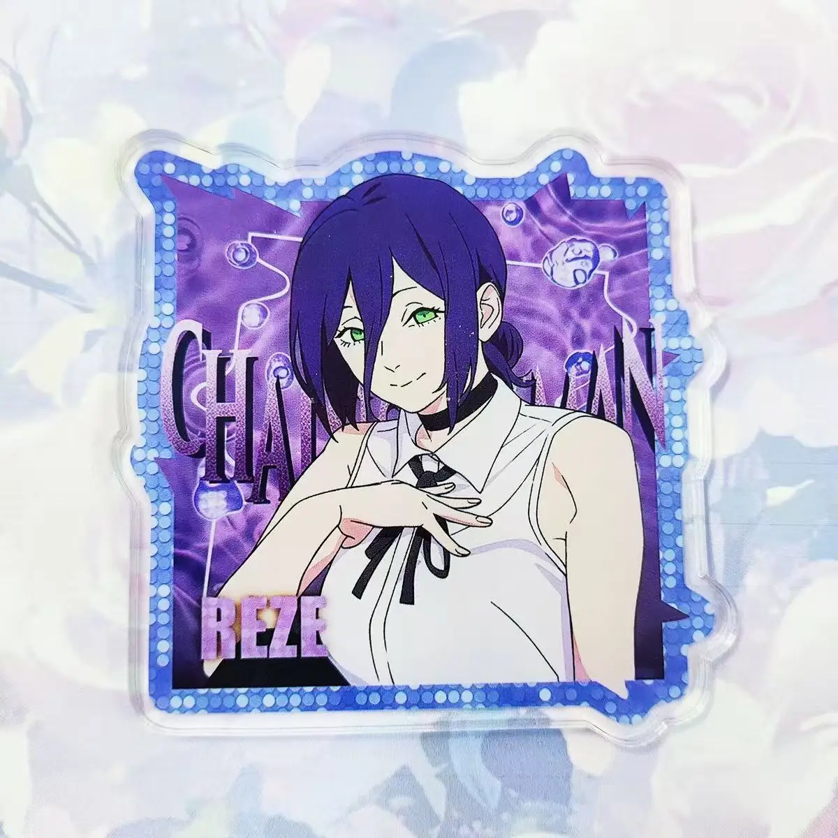 

Chainsaw Man Anime Peripherals Denji Figure Coaster Cute Reze Figurine Drink Coaster Collectible Desktop Ornament Toys Gift