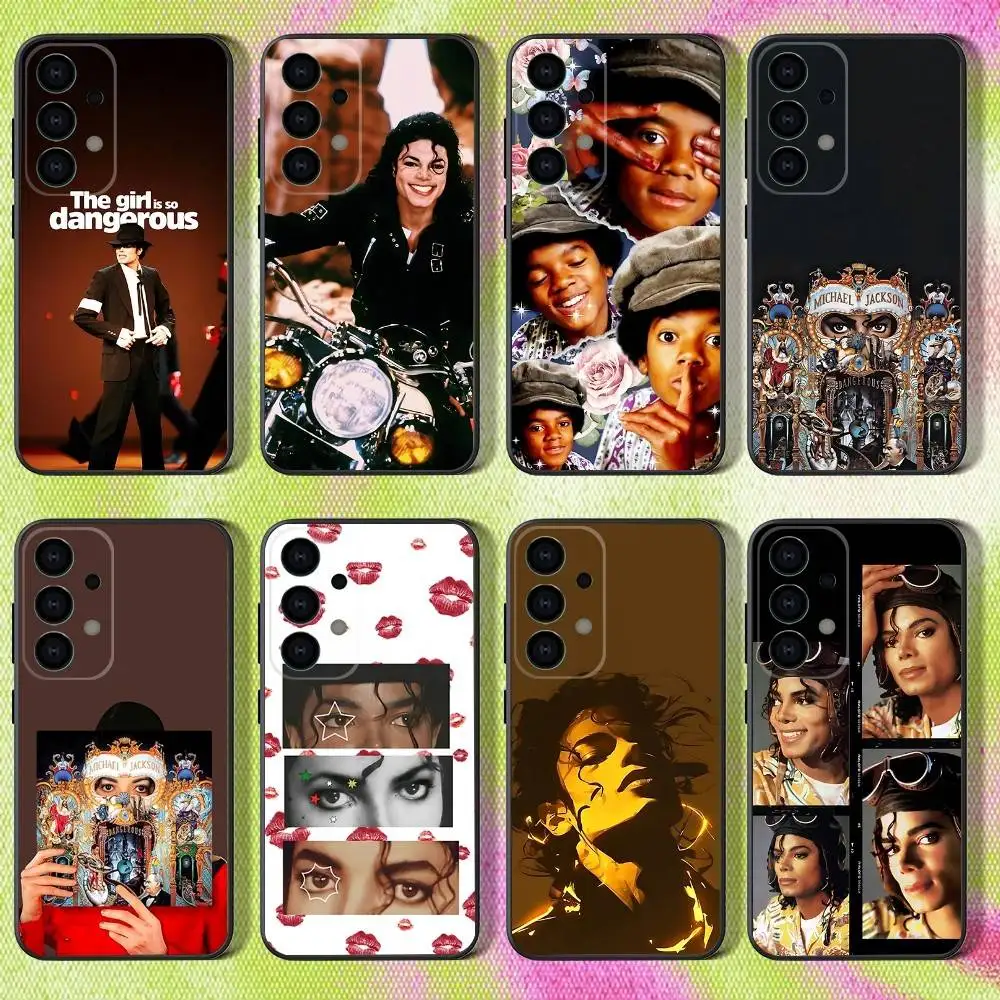 

Phone Case For Samsung S25,S24,S21,S22,S23,S30,Ultra,S20,Plus,Fe,Lite,Note,10,9,5G Singer M-Michael J-Jackson Black Cover