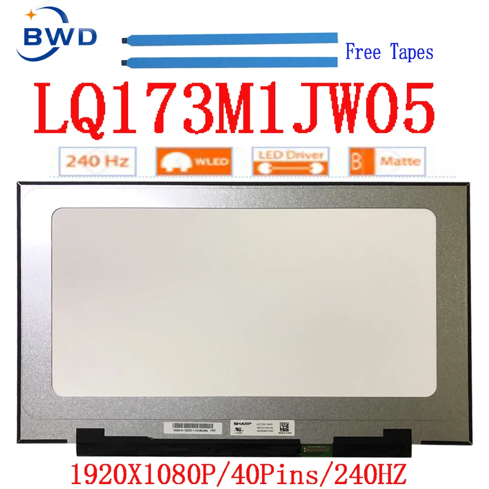 

17.3" IPS Laptop LCD E-sports Screen LP173WFG-SPV2 fit LP173WFG-SPV3 LQ173M1JW05 1920*1080 FHD Display Matrix 300HZ EDP 40pin