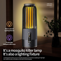 2500V Solar Powered Mosquito Killer Solar Charging Outdoor Camping Mosquito Killer Lamp 3-Level Timing Control Mosquito Repellen