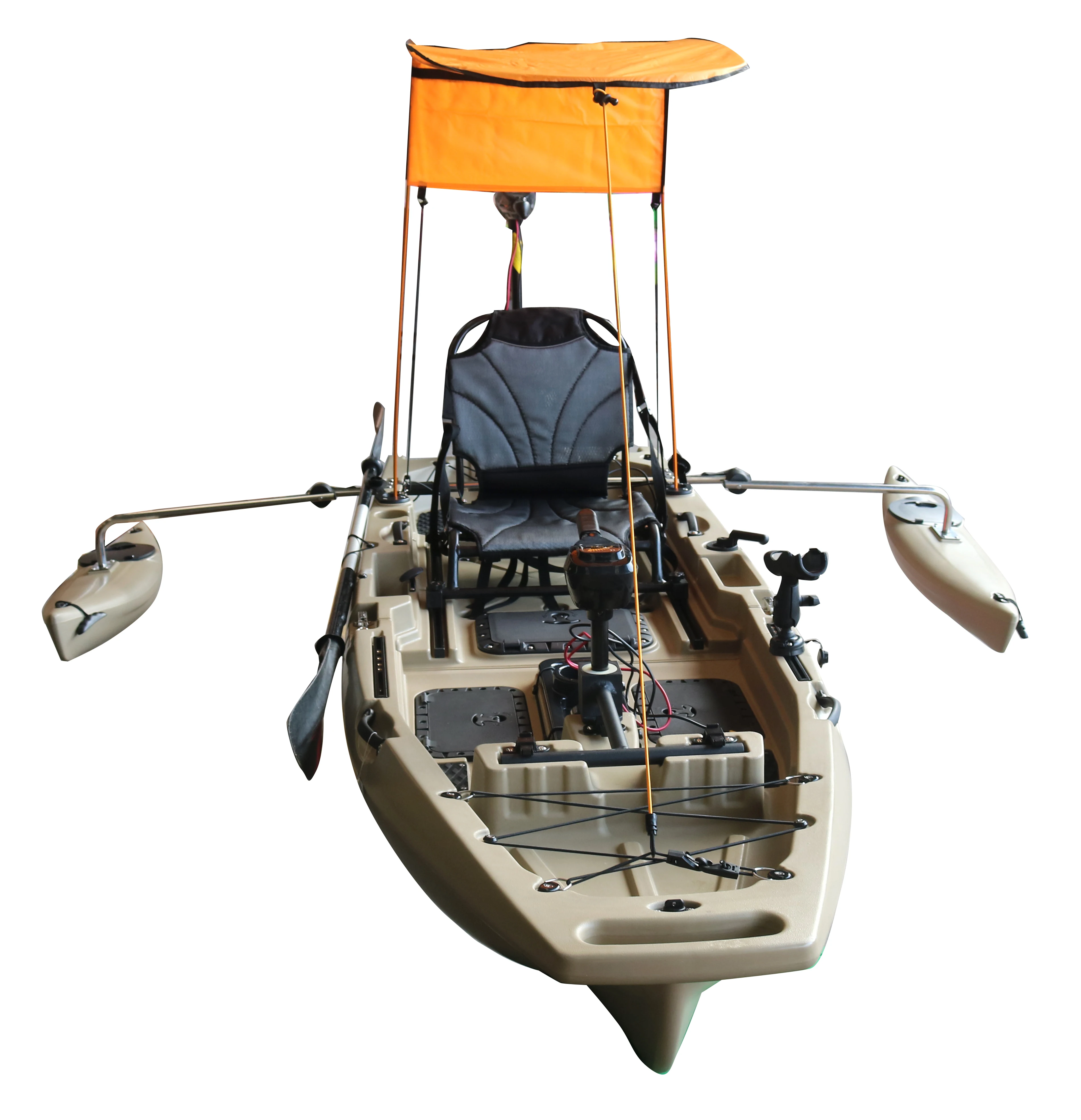 Vicking nuevo diseño 2,96 M 1 persona Kayak de pesca Modular con pedales Kayak plegable desmontable Motor de Kayak eléctrico 12v VK