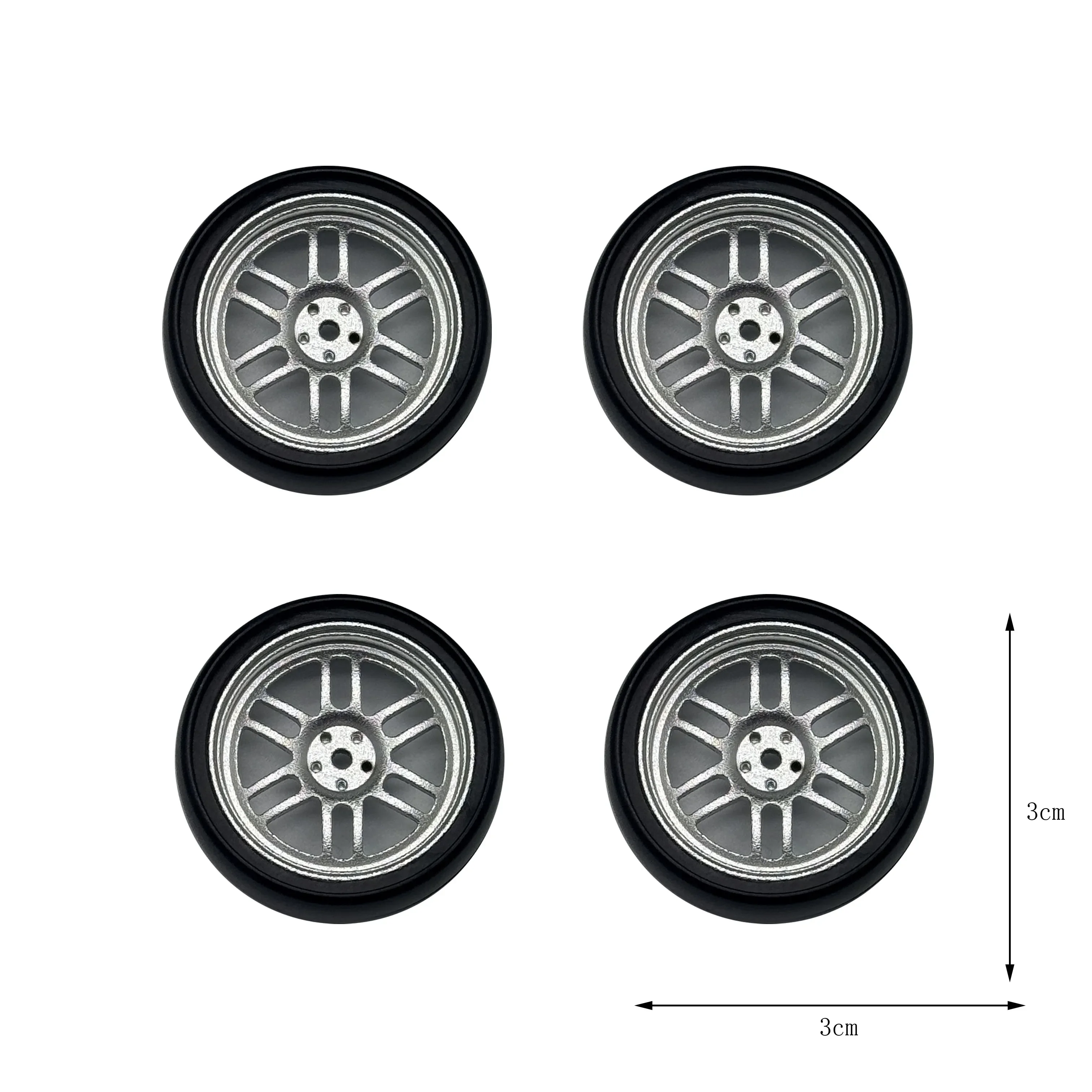 

FOR 1:18 LD1801 LD1802 LD1803 LD1804 A01 A02 A86 4pcs Metal 32mm RC Hard Drift Tire Wheel Hard Tyre 1/18 RC Car Upgrade Parts
