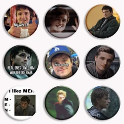 Josh Hutcherson Meme Movie Hunger Games Character Button Pin Creative Funny Memes Brooch Badge Bag Decor Fans Collect Gift 58mm