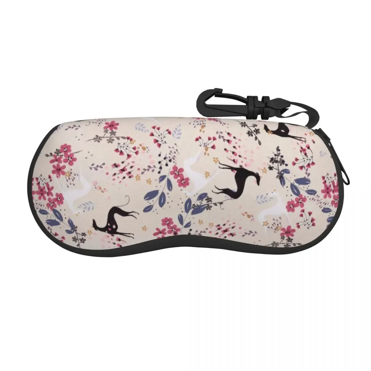 Custom Greyhound Sighthound Flower Love Shell Eyeglasses Case Fashion Animal Whippet Dog Glasses Case Sunglasses Box Pouch