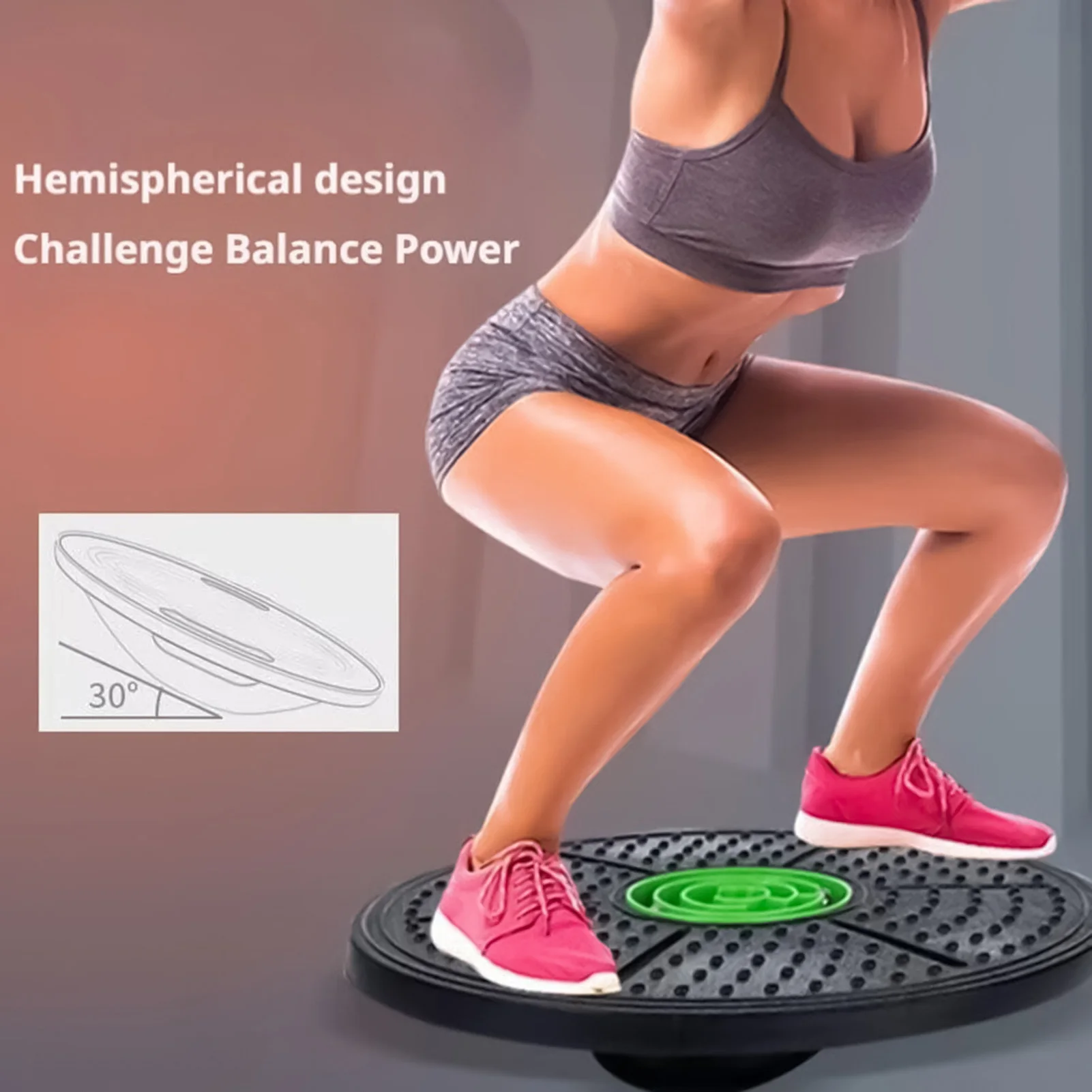 

Balance Board For Adults And Kids Anti Slip Core Training Yoga Fitness Equipment 360° Rotation Portable Fitness Accessories