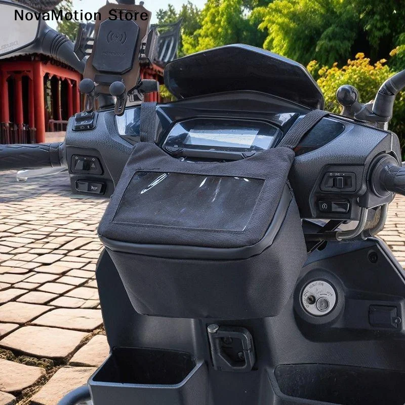 [NM]Motorcycle Front Dashboard Bag Visual Touch Screen Phone Motorbike Hanging Storage Bag Cycling Accessories[NM]